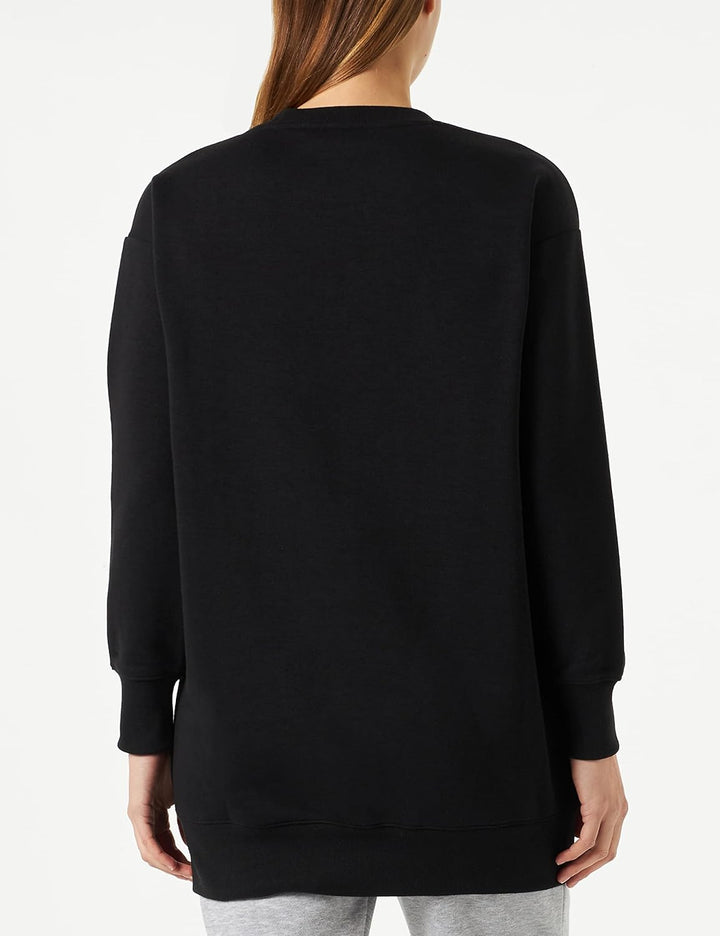 Champion Damen Legacy American Classics Powerblend Terry Maxi-Dress Crewneck Sweatshirt S Schwarz, S