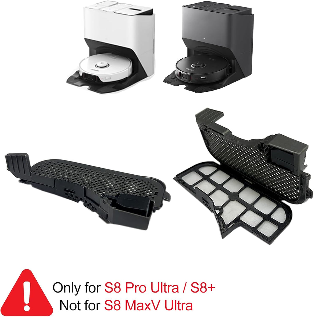 LOVECO 2 Stück Wasserfilter & 1 Reinigungsbürste Ersatzteile Kompatibel mit Roborock S8 Pro Ultra Mo