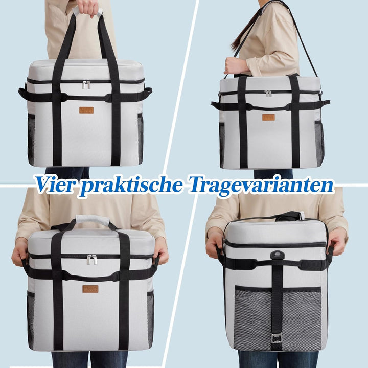 Lifewit Kühltasche 40L, Faltbar Picknicktasche für Essen & Getränke, Kühlbox Tragbare Eistasche für