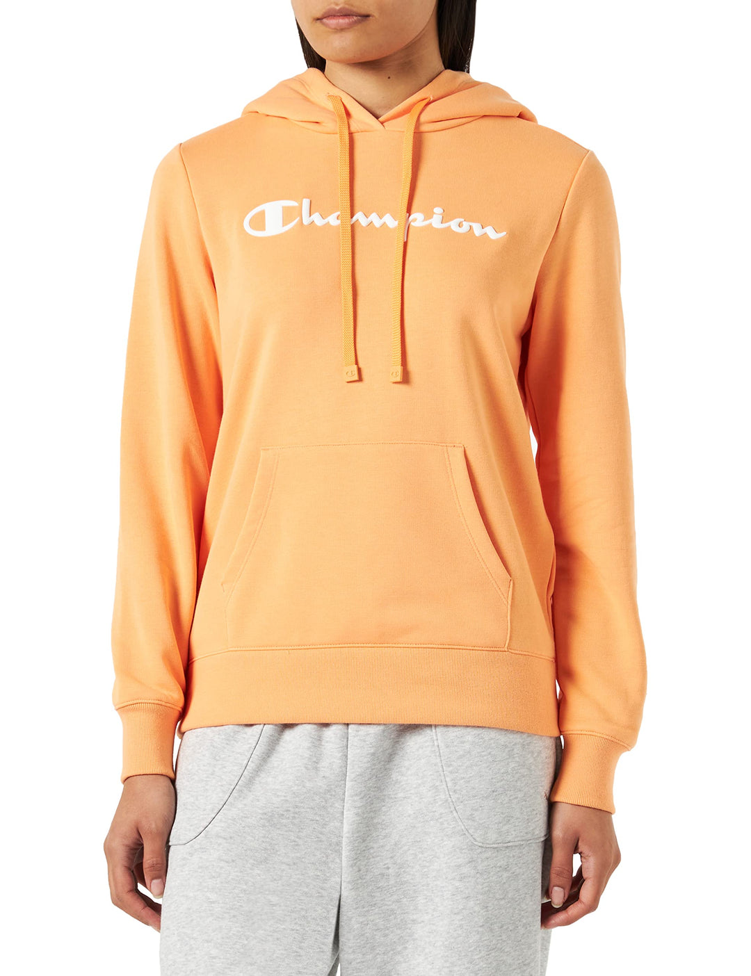 Champion Damen Legacy American Classics Powerblend Terry Small Logo Kapuzenpullover M Orange, M Oran