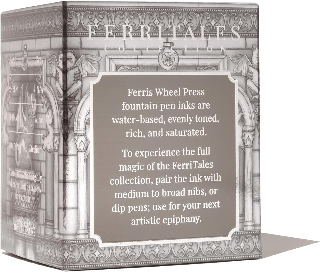 Ferris Wheel Press Ink, FerriTales Collection, Granite Guardians, Stone Grey with Rose Gold Shimmer,