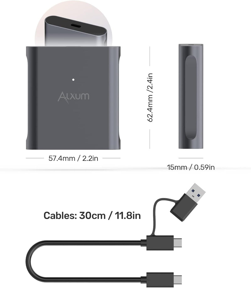 Alxum CFexpress Typ B Kartenleser, USB C 3.1 Gen 2 zu CFexpress Speicherkartenleser Adapter bis zu 1