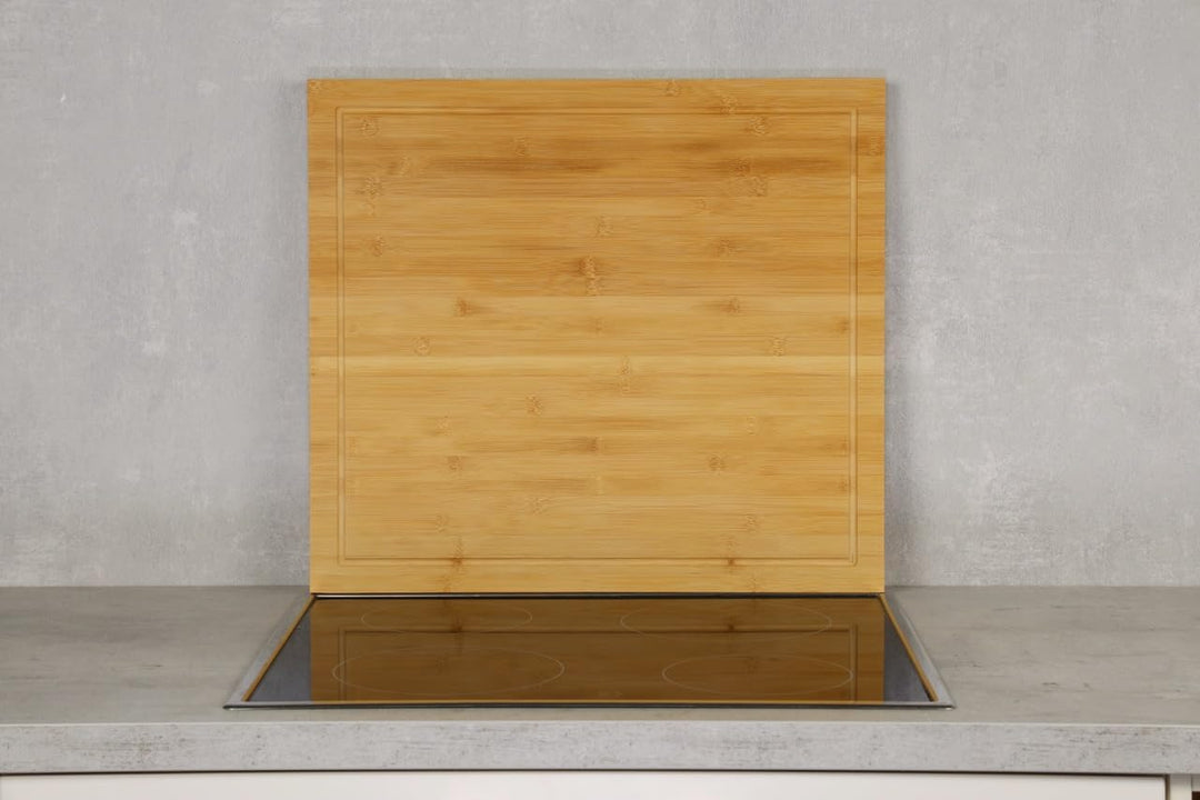 MOON HOME Schneide- und Abdeckplatte - Eclipse, aus nachhaltigem FSC Bambus/Holz, antibakteriell, gr