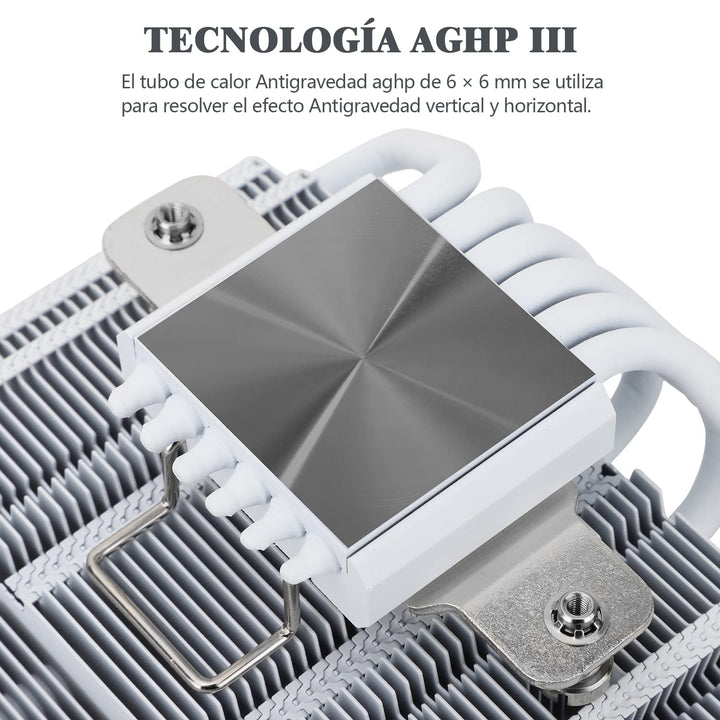 Thermalright AXP120-X67 WHITE ARGB Low-Profile-CPU-Luftkühler mit recht 120-mm-TL-C12015W-S PWM-Lüft