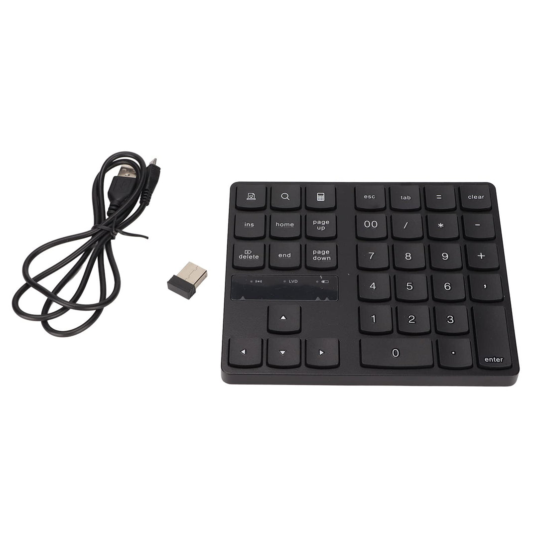 ciciglow Kabelloser Ziffernblock, 35 Tasten, 2,4 G, Tragbarer Nummernblock, USB-Laptop-Tastatur, Erg