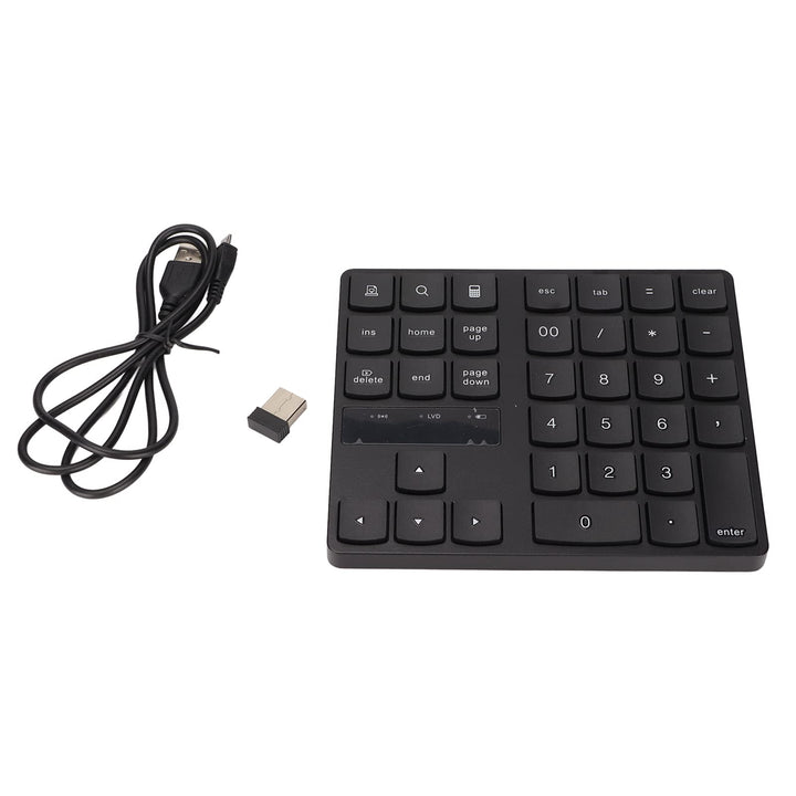 ciciglow Kabelloser Ziffernblock, 35 Tasten, 2,4 G, Tragbarer Nummernblock, USB-Laptop-Tastatur, Erg