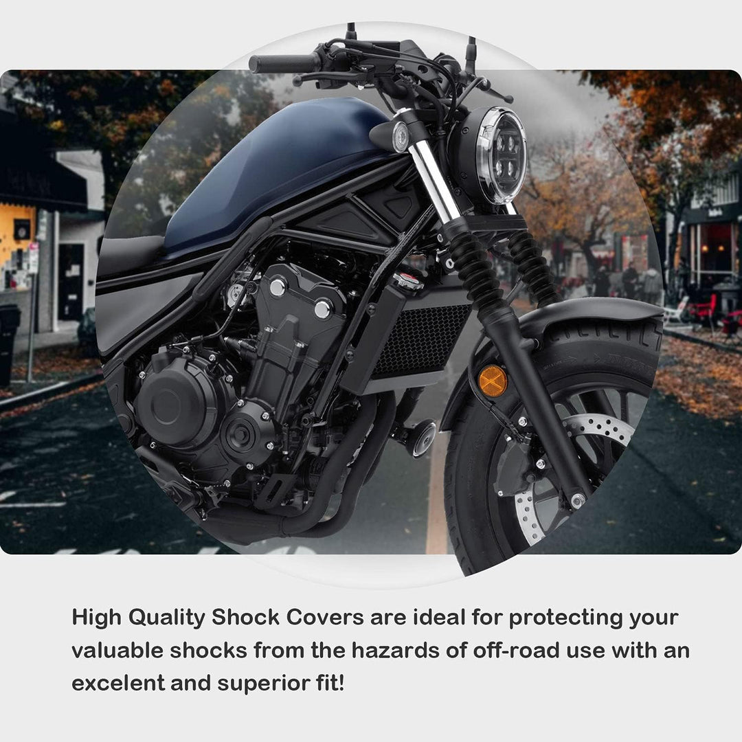 TAZGANTAX Motorrad Gummi Aluminium Vordere Obere Untere Gabel Staubschutz Gamaschen Gators Stiefel S