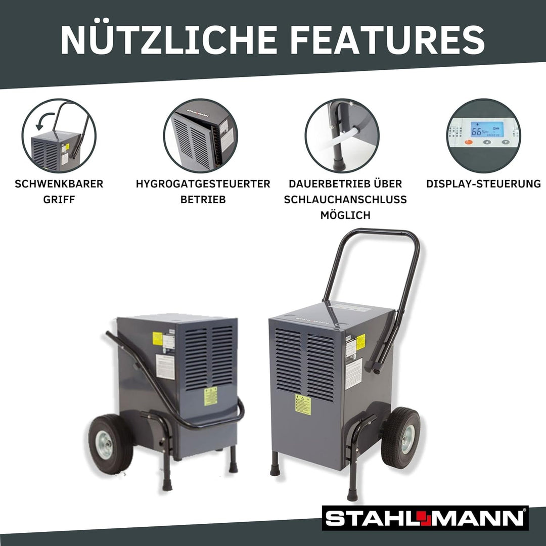 STAHLMANN Luftentfeuchter Bautrockner LE60 PROFI-Maschine max. 60L /