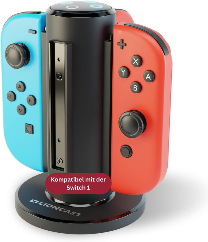 Lioncast® Joy Con Quad-Charger für Nintendo Switch [mit LED Ladeanzeige] - Nintendo Switch Controlle