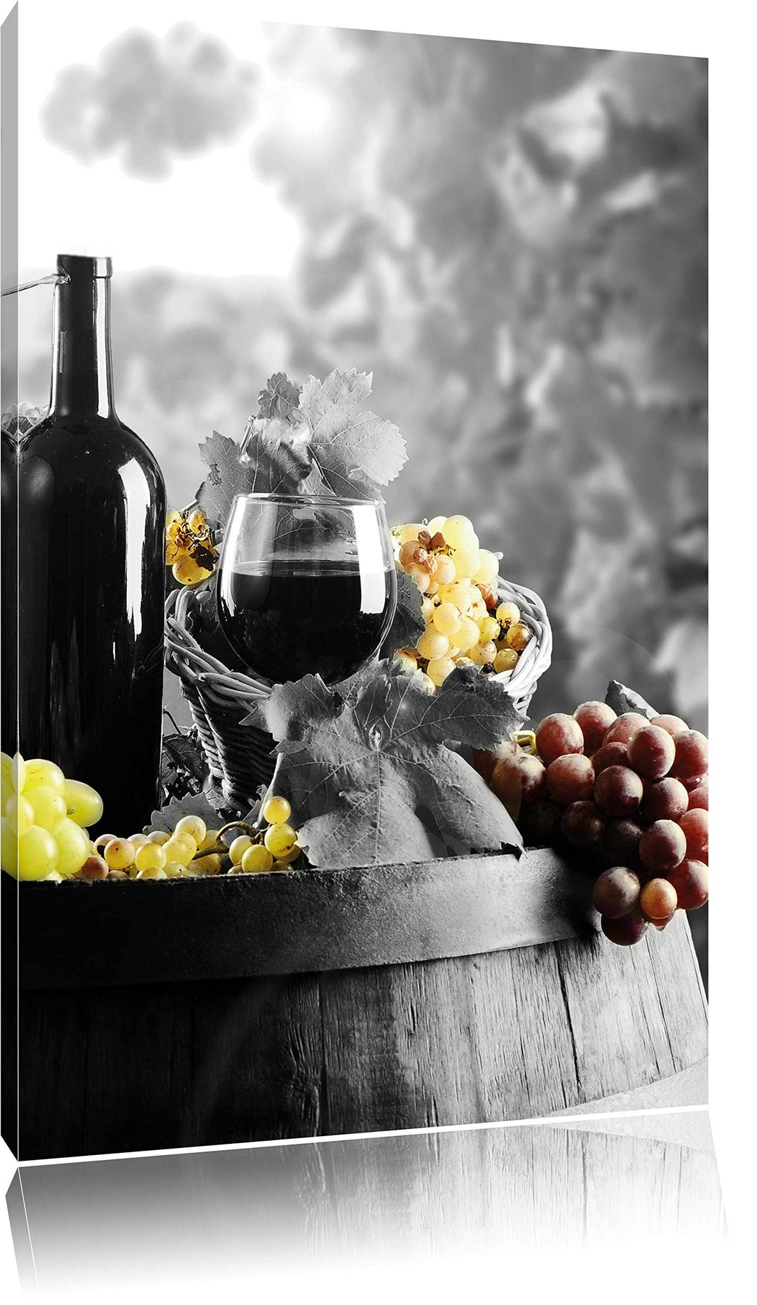 Pixxprint gemischte Auslese an Weintrauben als Leinwandbild/Grösse: 120x80 cm/Wandbild/Kunstdruck/fe