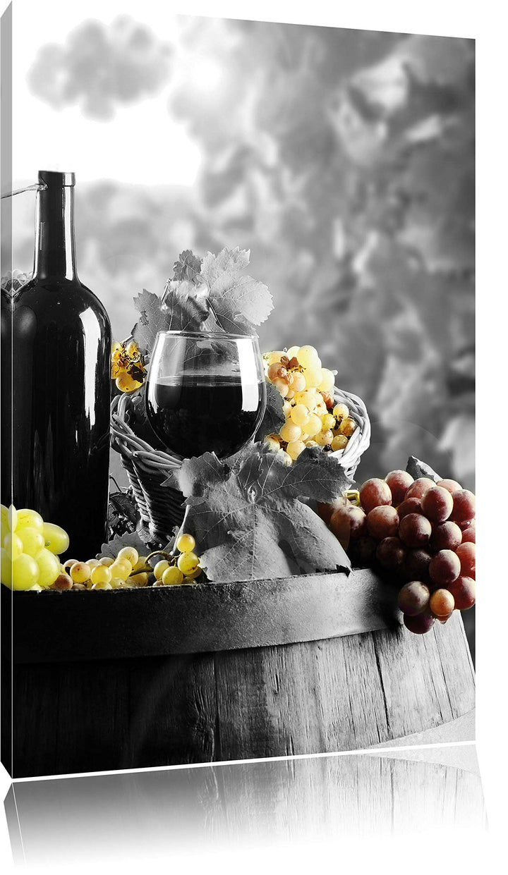 Pixxprint gemischte Auslese an Weintrauben als Leinwandbild/Grösse: 120x80 cm/Wandbild/Kunstdruck/fe