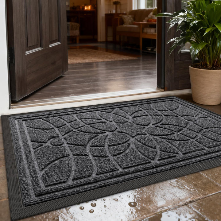 DEXI Fussmatte Aussen rutschfest 40 x 60 cm, Schmutzfangmatte Waschbar, wetterfest Fussmatte Innen f