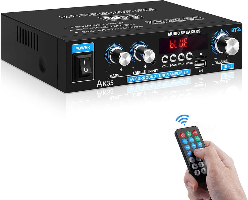 AK35 HiFi Stereo Amplifier Bluetooth 5.0 Digital Mini-Verstärker 300W 2.0-Kanal HiFi-Leistungsverstä