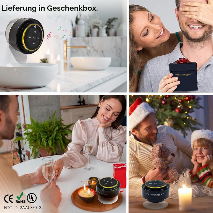 Xleader, Verbesserter Dusch-Lautsprecher, zertifizierter IPX7 wasserdichter Bluetooth-Lautsprecher m