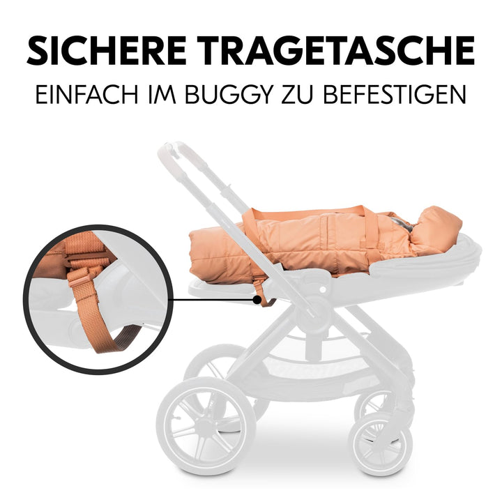 hauck Carry N Play, Dots Cork/Baumwolle – 3in1 Baby Tragetasche, Fusssack & Spieldecke – 85 x 40 x 1