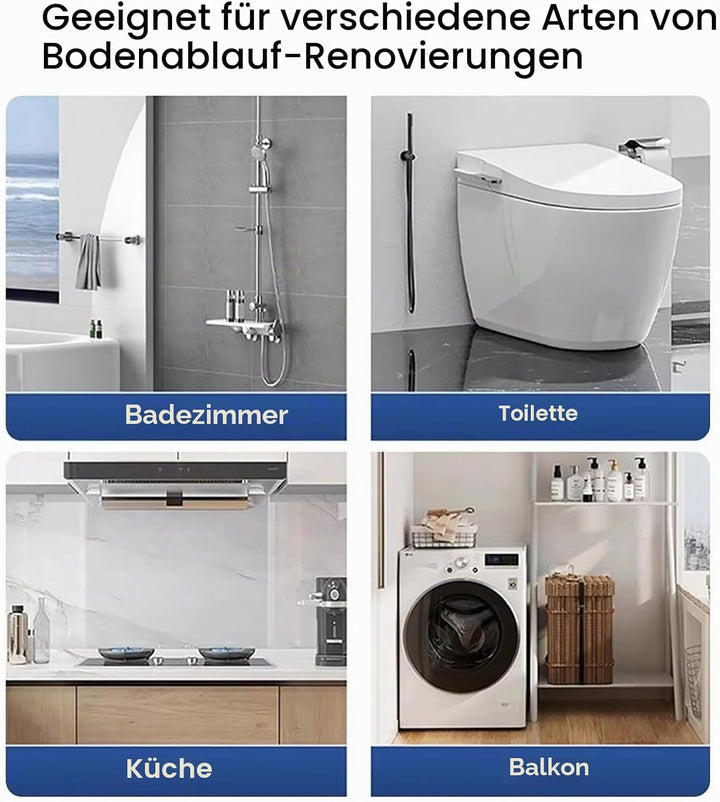 NEWFUN Bodenablauf DN 50,15 * 15cm Bodenablauf Edelstahl, Geruchshemmender, Positiv und Negativ Verw
