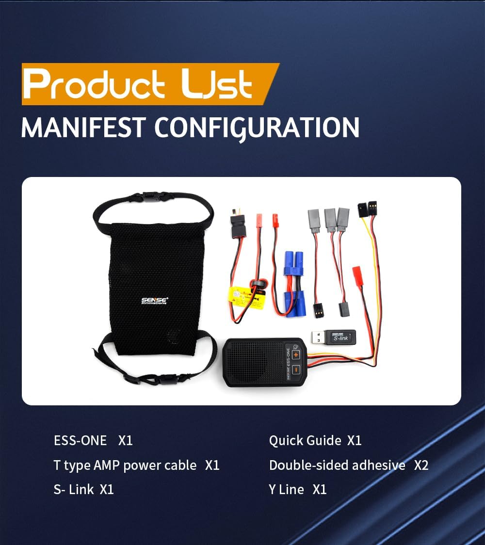 ESS-ONE Plus Fahrzeug-Motor-Sound-Simulator-Lautsprecher für Losi 1/4 Promoto-MX RC Motorrad