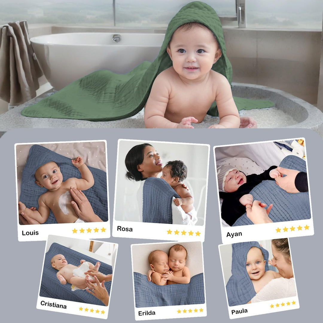 Set Aus Kapuzenhandtuch Baby Handtuch Mit Kapuze, Decke Und Badetuch Neugeborene MäDchen & Jungen, E