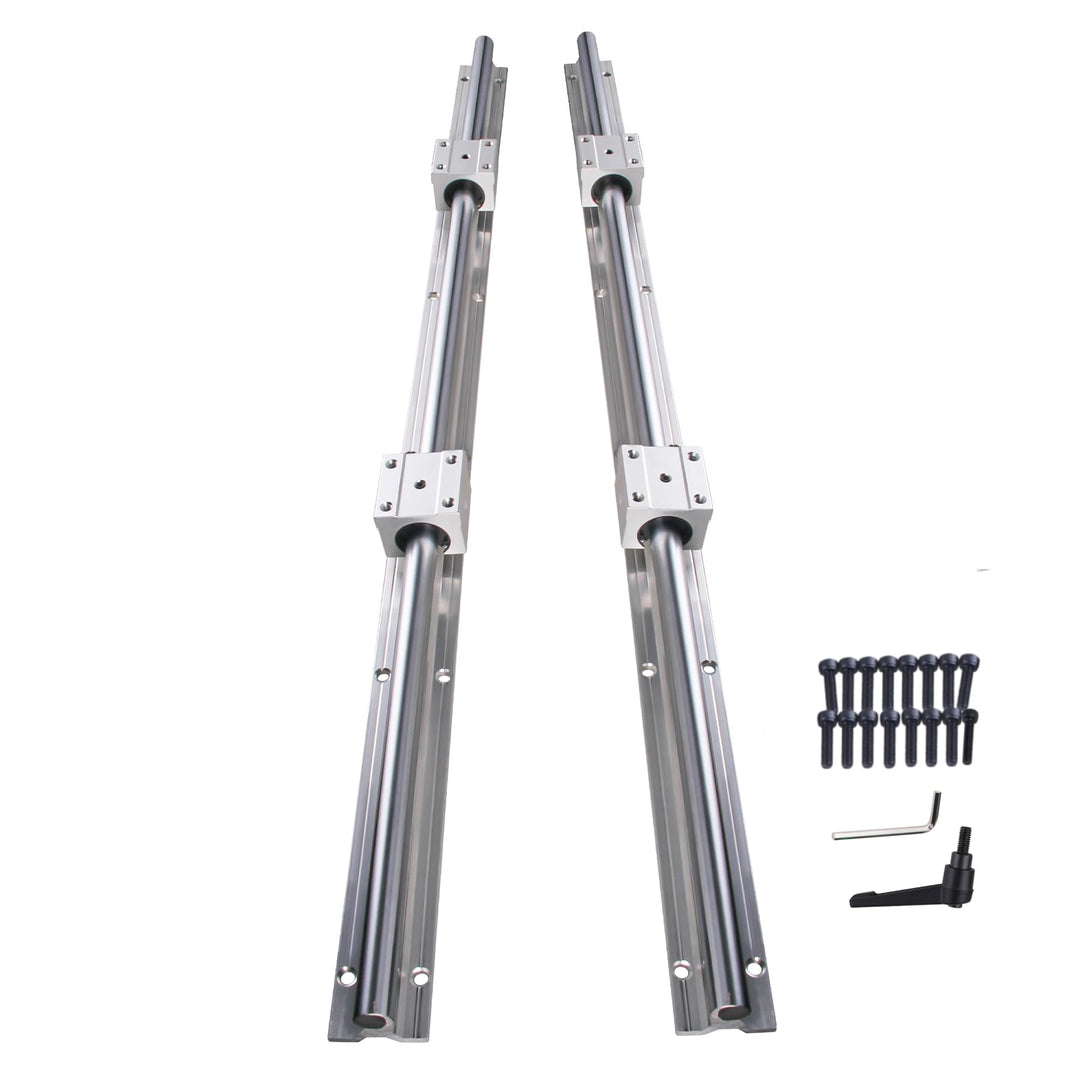 CNCYEAH 2Pcs SBR20 Linearführung 800mm mit Griffe, 2Pcs Gleitschiene Welle mit+4Pcs SBR20UU Linearwa