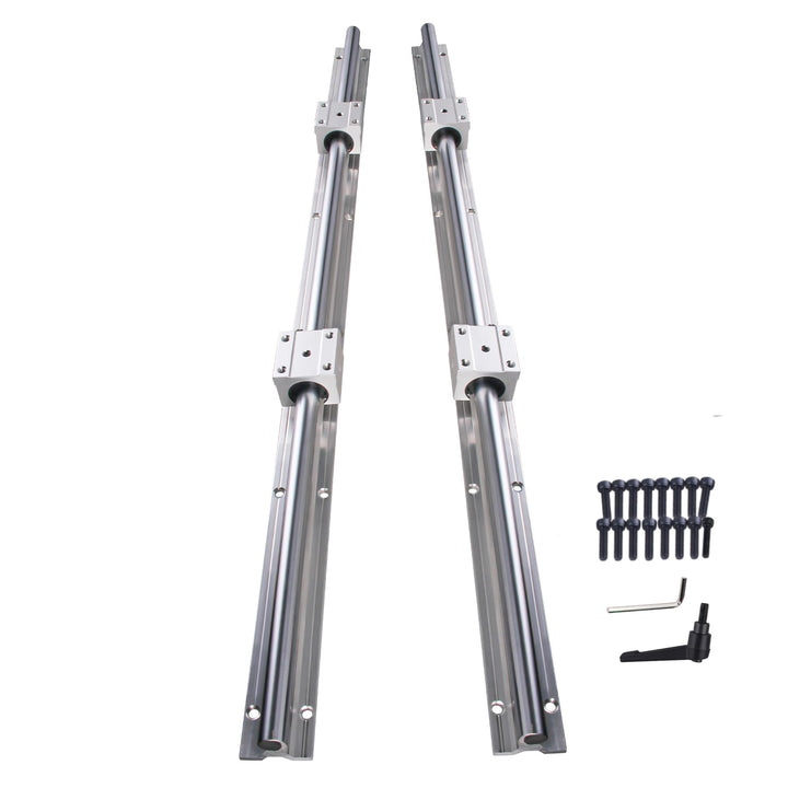 CNCYEAH 2Pcs SBR20 Linearführung 800mm mit Griffe, 2Pcs Gleitschiene Welle mit+4Pcs SBR20UU Linearwa