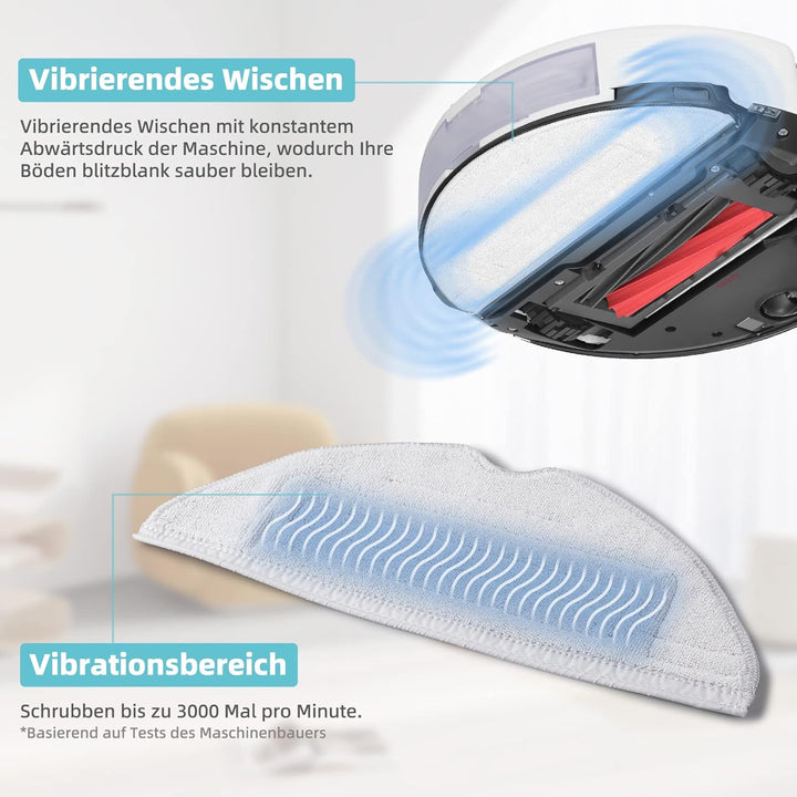 8 Stück Wischtücher für Roborock S8/S8+/S7 MaxV/S7 MaxV Plus/S7 MaxV Ultra/S7 Pro Ultra/S7/S7+ Saugr