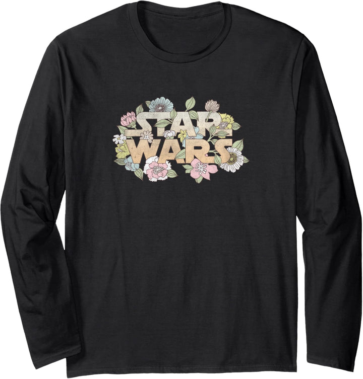 Star Wars Flowers and Leaves Classic Logo Langarmshirt