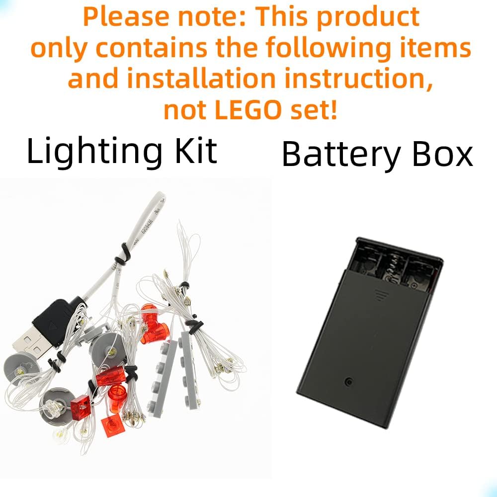 GEAMENT LED Licht-Set Kompatibel mit Lego Ghostbusters Ecto-1 - Beleuchtungsset für Creator 10274 Ba