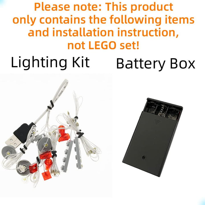 GEAMENT LED Licht-Set Kompatibel mit Lego Ghostbusters Ecto-1 - Beleuchtungsset für Creator 10274 Ba