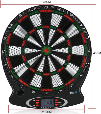 Elektronische Dartpfeile mit 6 Darts, elektronische Dartscheibe, geeignet für Partys und Spielabende