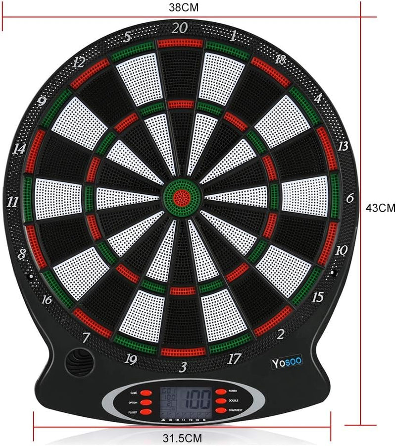 Elektronische Dartpfeile mit 6 Darts, elektronische Dartscheibe, geeignet für Partys und Spielabende