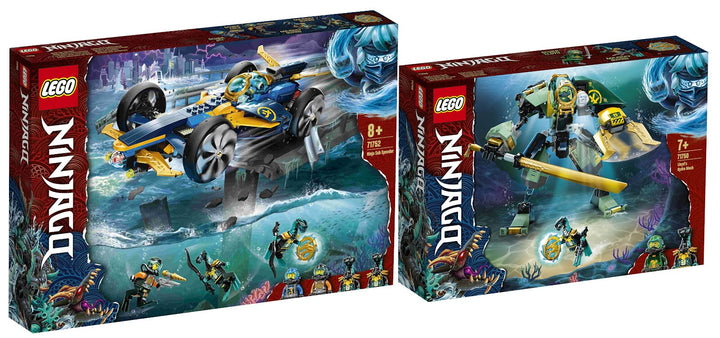 Lego Ninjago 2er Set: 71750 Lloyds Hydro-Mech & 71752 Ninja-Unterwasserspeeder