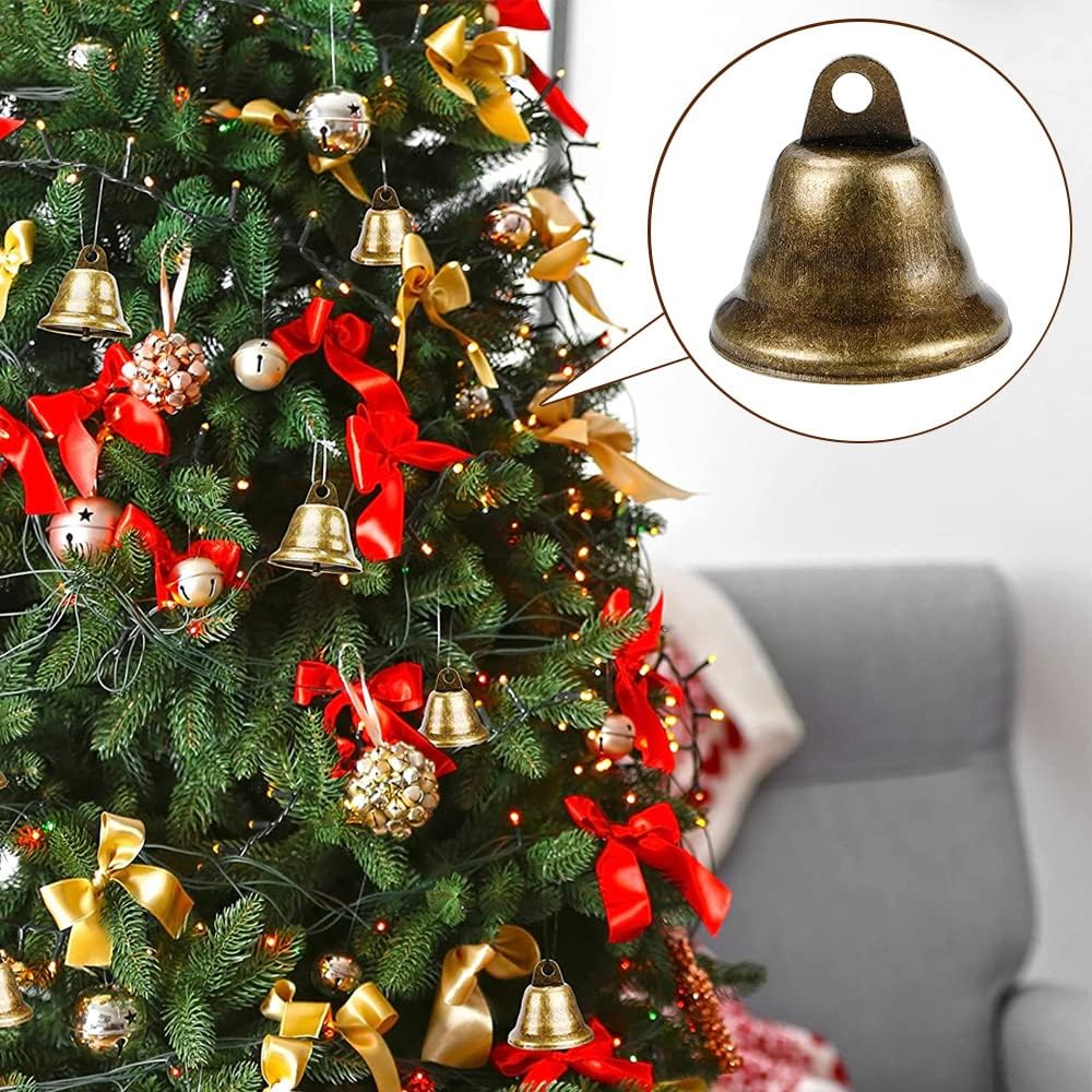 CODIRATO 35 Stück Vintage Kleine Glocke Bronze Mini Glocke Messing Glocke zum Basteln Metall Glöckch