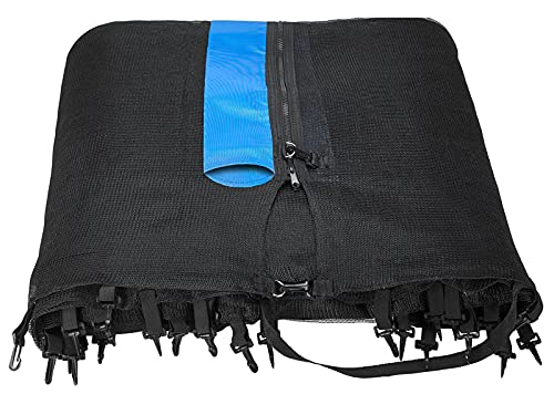 Trampolin Sicherheitsnetz Ersatznetz (für Trampolingestell 305cm mit 8 Stangen, Schwarz/Blau) 305 /