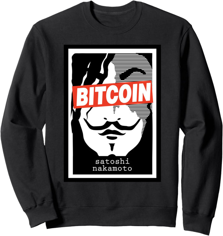 Bitcoin Satoshi Nakamoto Face Cryptocurrency Sweatshirt