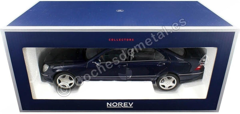 Norev kompatibel mit Mercedes S-Klasse S55 AMG W220 2000 dunkelblau metallic Modellauto 1:18