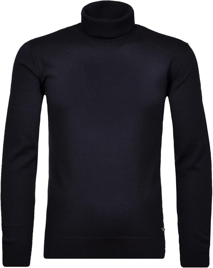 RAGMAN Herren Merino-Pullover Rollkragen, Dunkelblau-711
