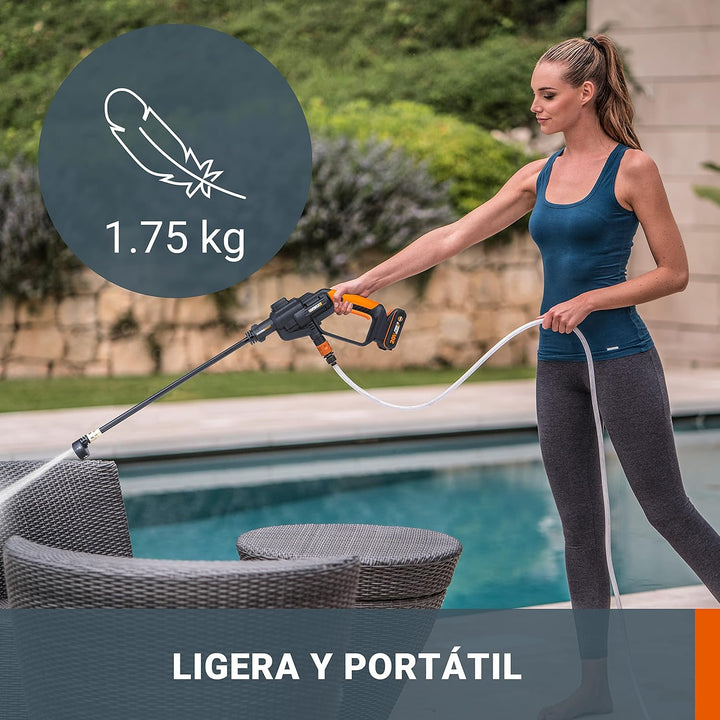 WORX WG620E.9 Akku Hochdruckreiniger Hydroshot 20V – Mobiler Hochdruckreiniger inkl. Multi-Sprühdüse