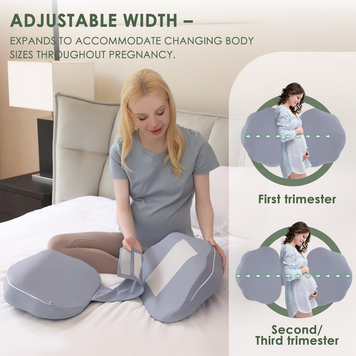 Chilling Home Schwangerschaftskissen zum Schlafen, Memory Foam Schwangerschaftskissen für Bauch, Rüc