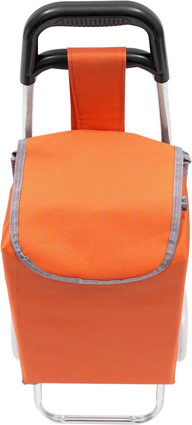 Einkaufswagen, Einkaufstrolley mit Rädern Abnehmbarer Oxford-Stoff Tasche Belastbarkeit 25kg Klappba