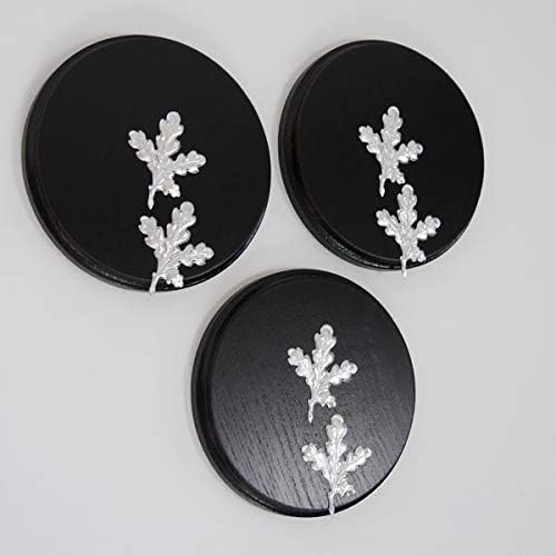 3 x Keilerschilder Keilerbrett Gewaffbrett Trophäenschild rund dunkel AF 15 cm mit 6 Stück Aluminium