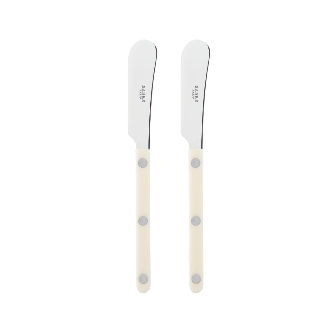 SABRE PARIS - 2er Set Buttermesser 14 cm - Bistrot - Ideal Für Butter, Aufstrich - Edelstahl & Nylon