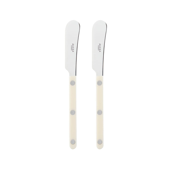 SABRE PARIS - 2er Set Buttermesser 14 cm - Bistrot - Ideal Für Butter, Aufstrich - Edelstahl & Nylon