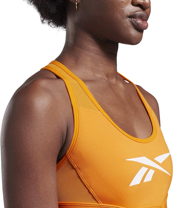 Reebok Damen S Hero Racer Pad Bra-Read Sport-BH XL Orange, XL Orange