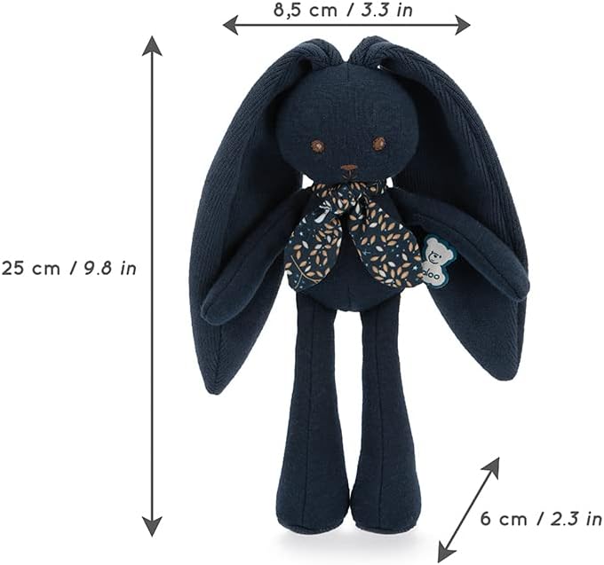 Kaloo - Lapinoo - Pantin Lapin - Baby Plüsch Jersey und Strick - 25 cm - Farbe Nachtblau - Sehr weic