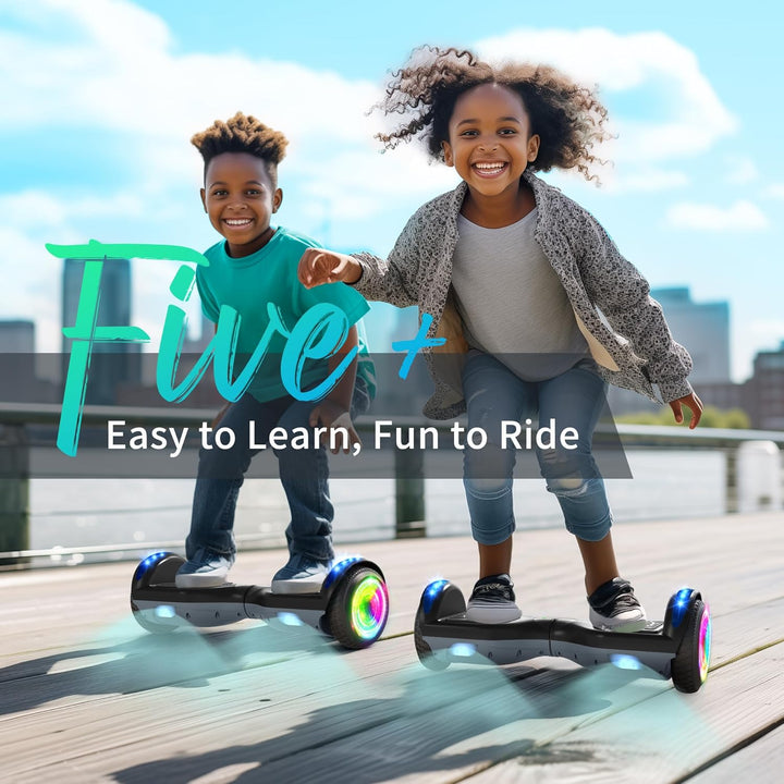 SISIGAD Hoverboards 6,5 Zoll Skateboard Kinder,Hoverboard mit Bluetooth - Led Licht mit Leistungssta