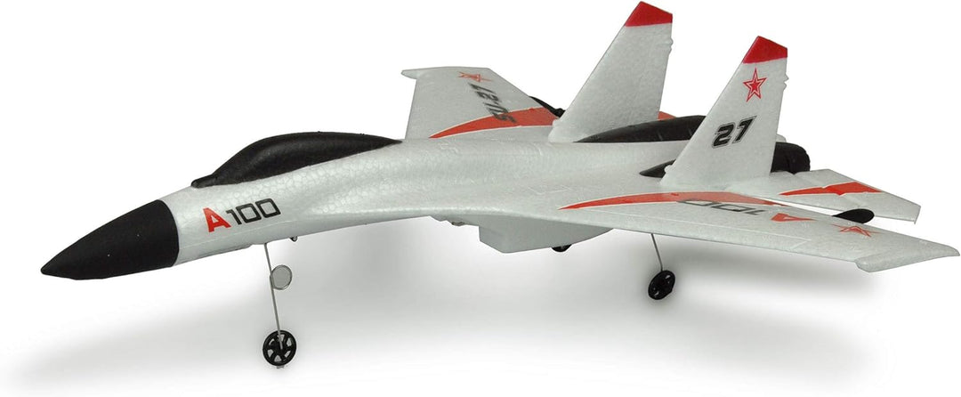 Amewi 24089 SU-27 RC Flugzeug 3 Kanal 2,4GHz RTF Gyro, Rot