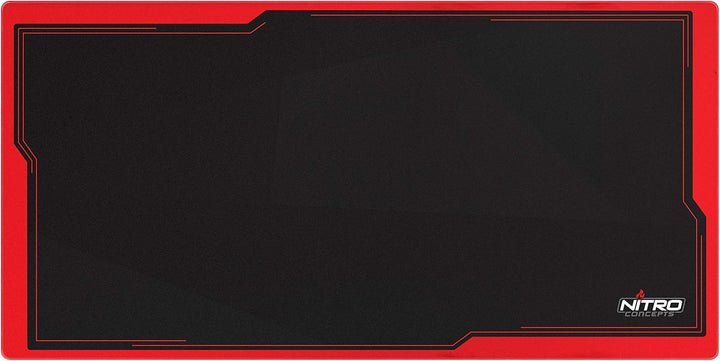 NITRO CONCEPTS XXL-Mauspad 1600 x 800 mm, Kanten ohne Fransen, grosses Gaming-Mauspad aus Mikrofaser