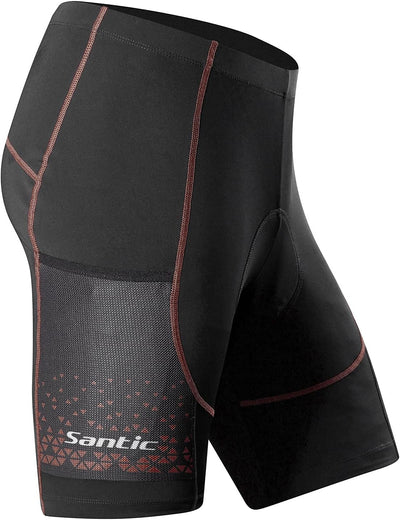 Santic Radlerhose Herren Kurz mit Sitzpolster Radhose Herren Kurz Fahrradhose Herren Gepolstert Rads