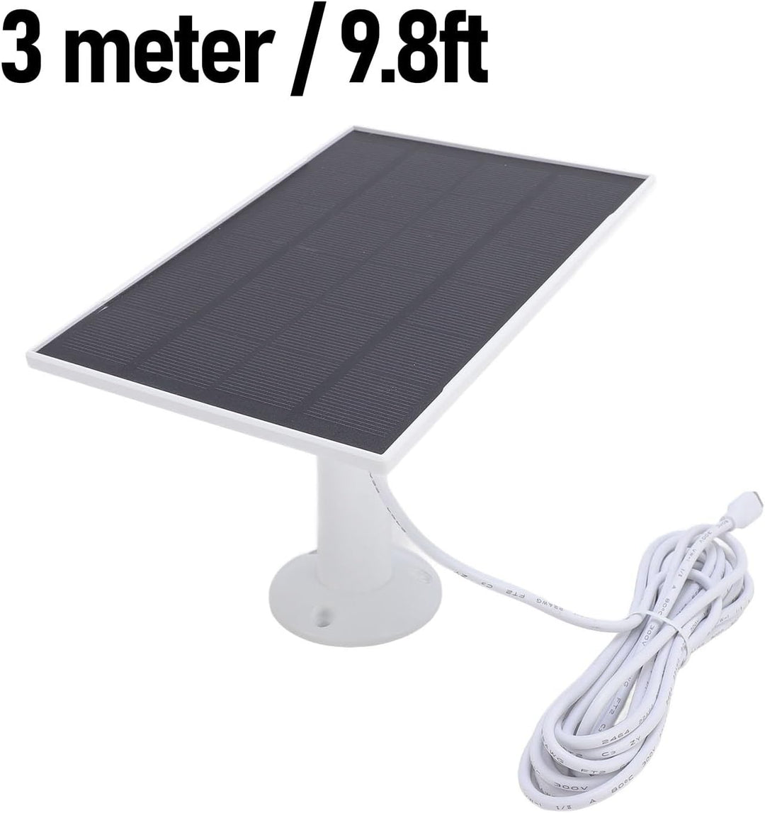 8W Solarpanel für Überwachungskamera, USB C/Micro USB Solar Panel Ladegerät für Vogelfutterkamera/Tü