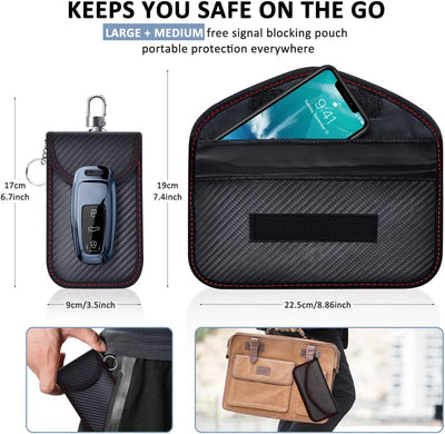Samfolk Keyless Go Schutz Autoschlüssel Box & 2 Faraday Bag, Faraday Box Strahlenschutz Keyless Go S